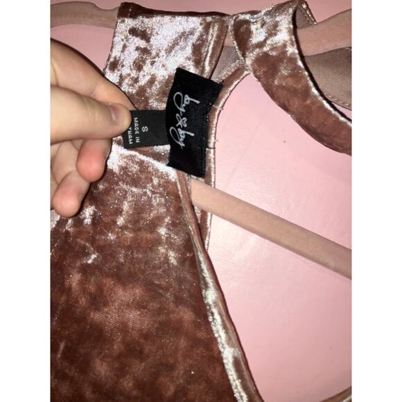 By&By pink crushed velvet tank top size small - Picture 3 of 7